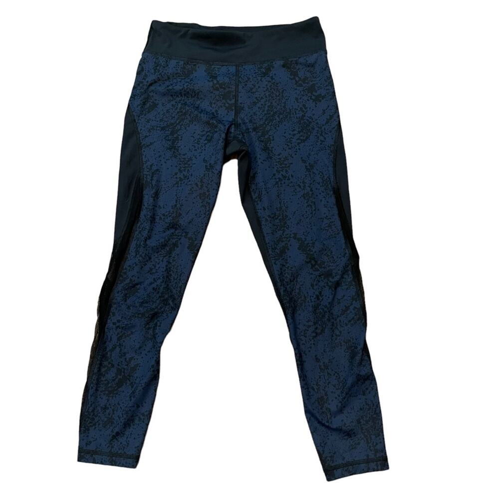 Alala Black and Blue Mesh Leggings Size S